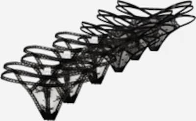Hunkemöller Stringu biksītes, krāsa - melns, Preces skats