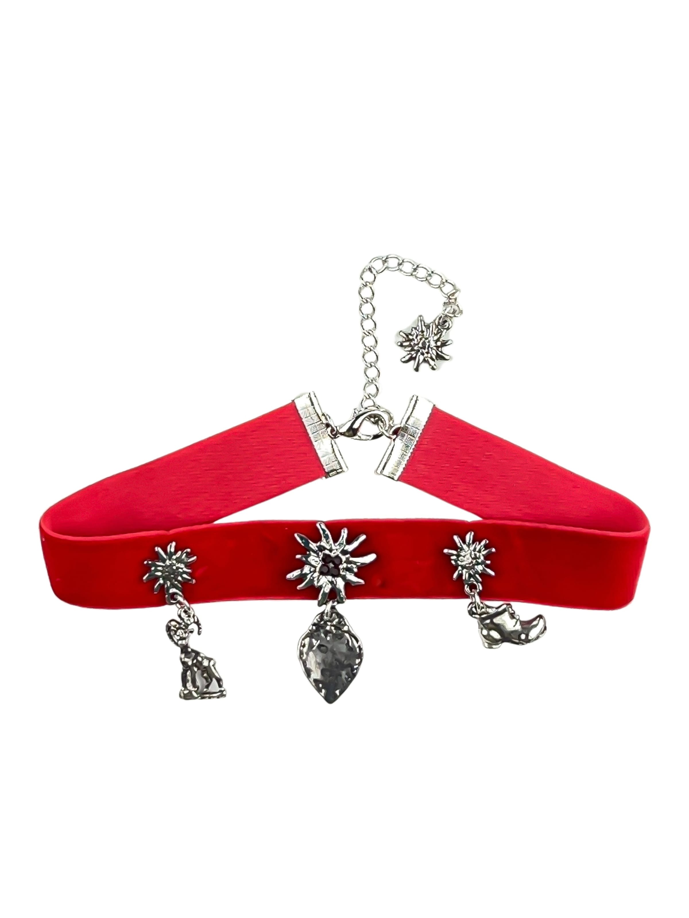 Allgäu Rebell Necklace 'Doro' in Red: front