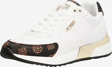 Baskets basses GUESS en blanc : devant