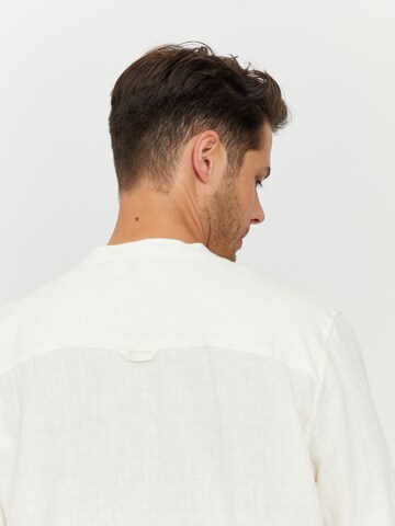 mazine Regular fit Button Up Shirt ' Altona Linen Shirt ' in White