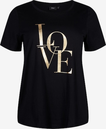 T-shirt 'VELIN' Zizzi en noir : devant