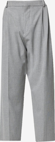 pilka VAMOS CLO Plačios klešnės Kelnės su kantu 'Wisteria': priekis