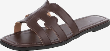 Ital-Design Mules in Brown: front