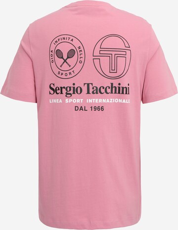 Sergio Tacchini Λειτουργικό μπλουζάκι 'LINEA' σε ροζ
