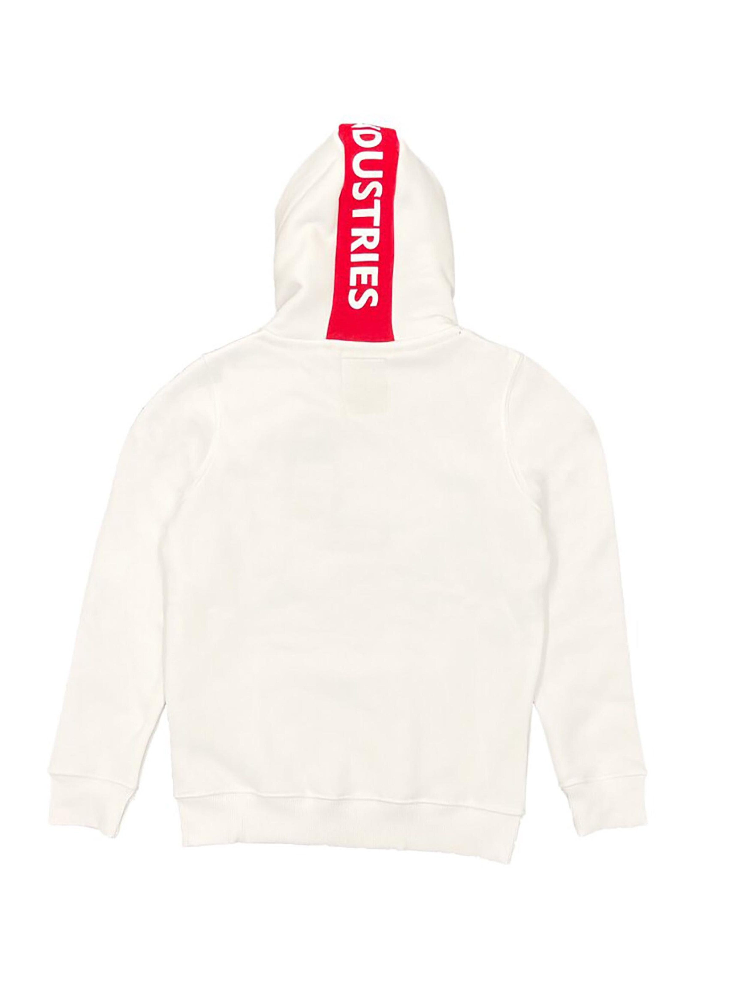 ALPHA INDUSTRIES Sweatshirt 'Red Stripe' in White