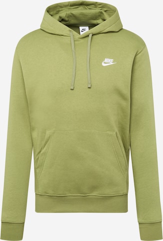 Nike Sportswear Klasický střih Mikina 'Club Fleece' – zelená: přední strana