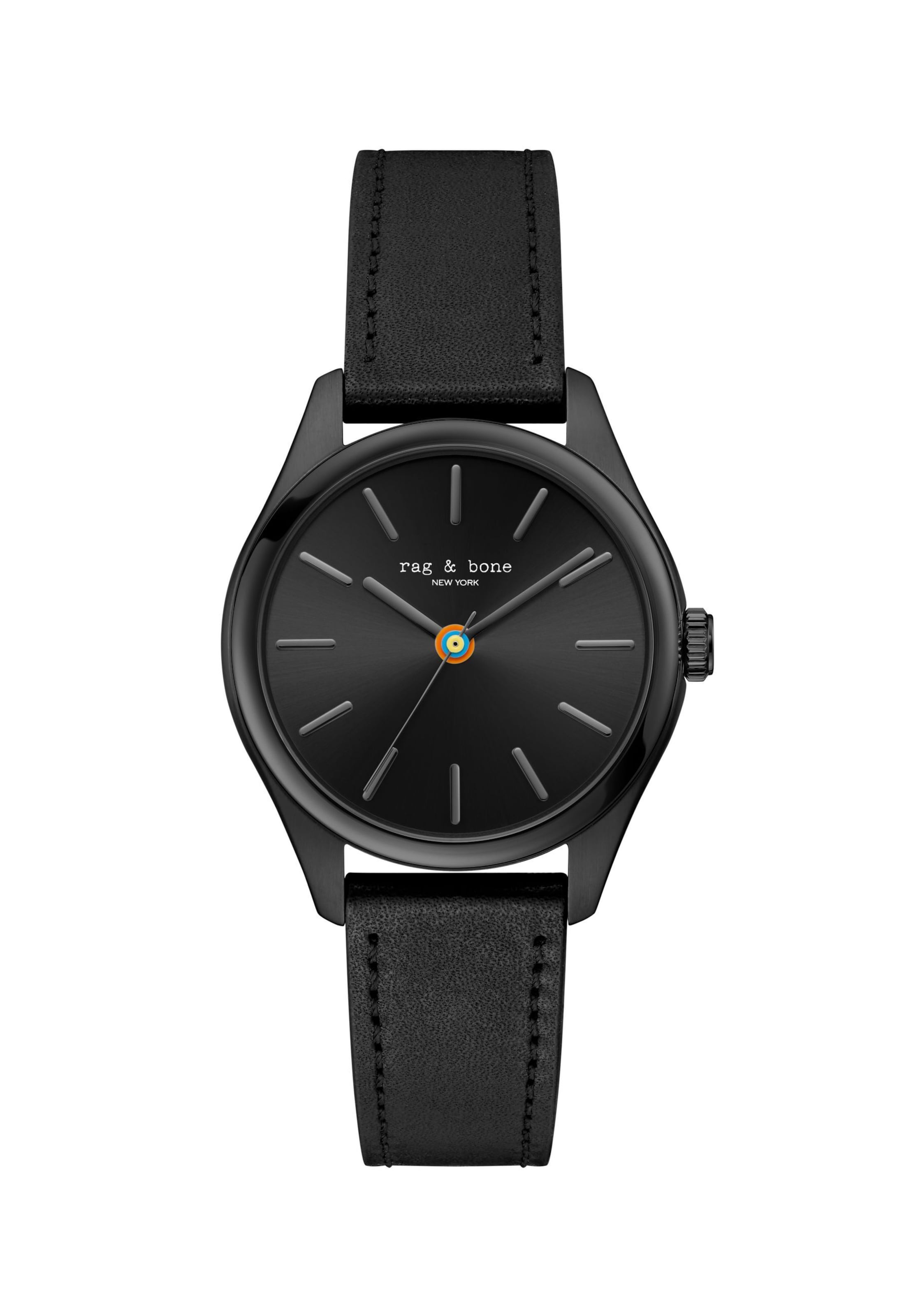 rag & bone Analog watch 'Dean' in Black: front