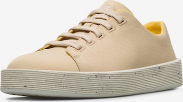 CAMPER Athletic Lace-Up Shoes 'Courb' in Beige: front