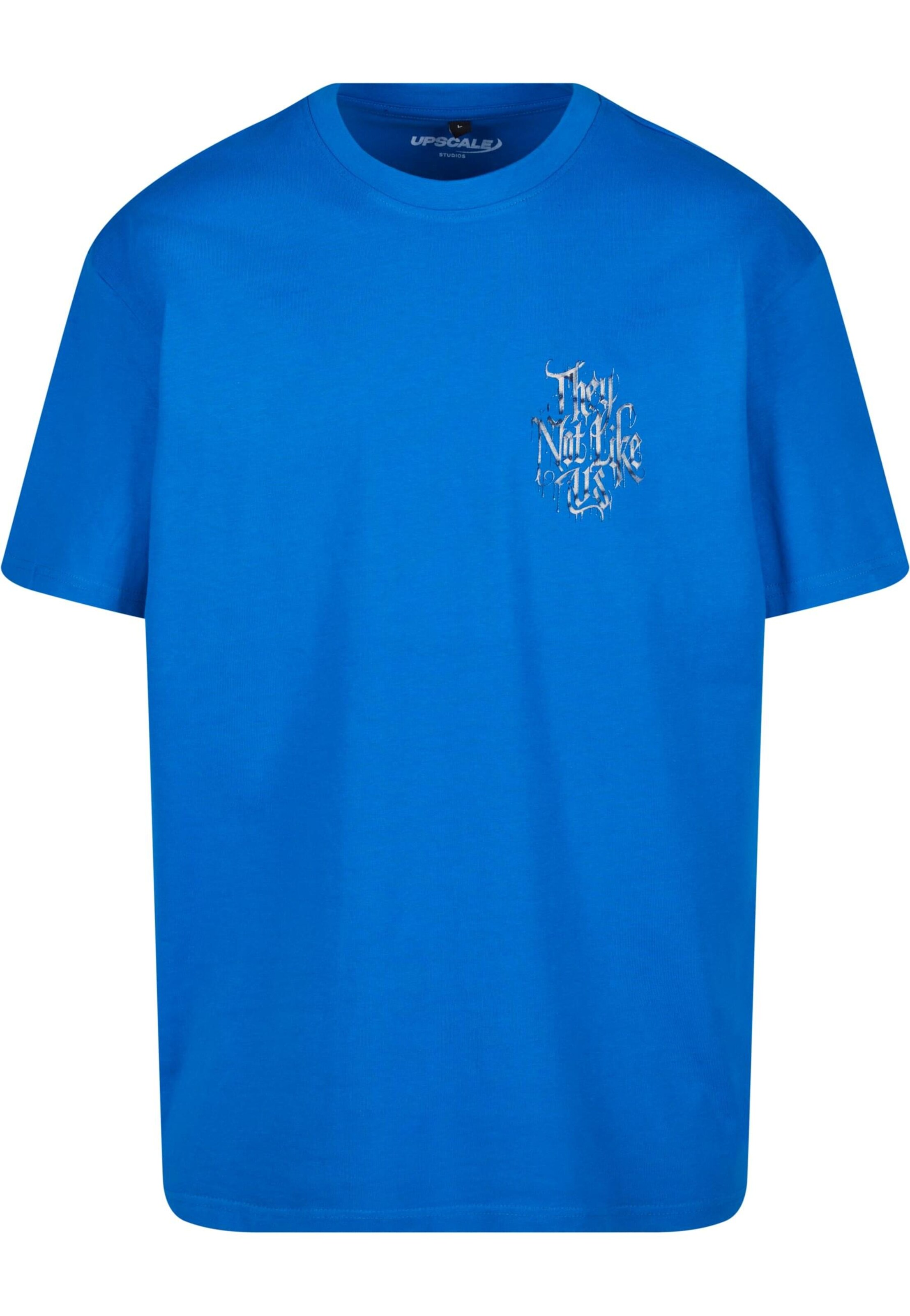 T-Shirt 'Not Like Us' MT Upscale en bleu : devant