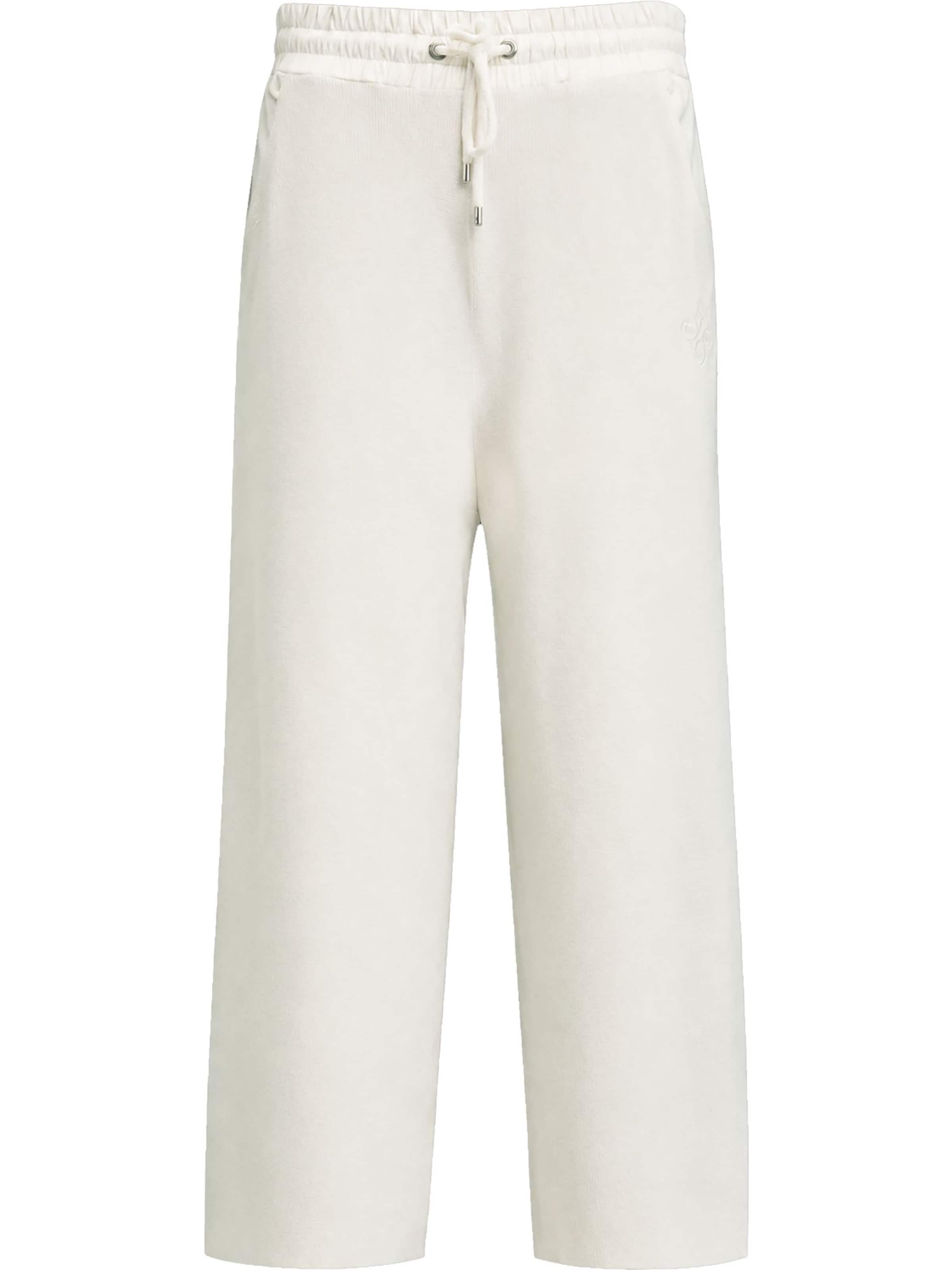 Carlo Colucci Loose fit Trousers 'Fianco' in White: front