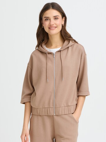 Giacca di felpa 'FRAURORA' di Fransa in marrone: frontale