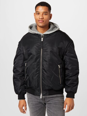 AllSaints - Chaqueta de entretiempo 'AKIO' en negro: frente
