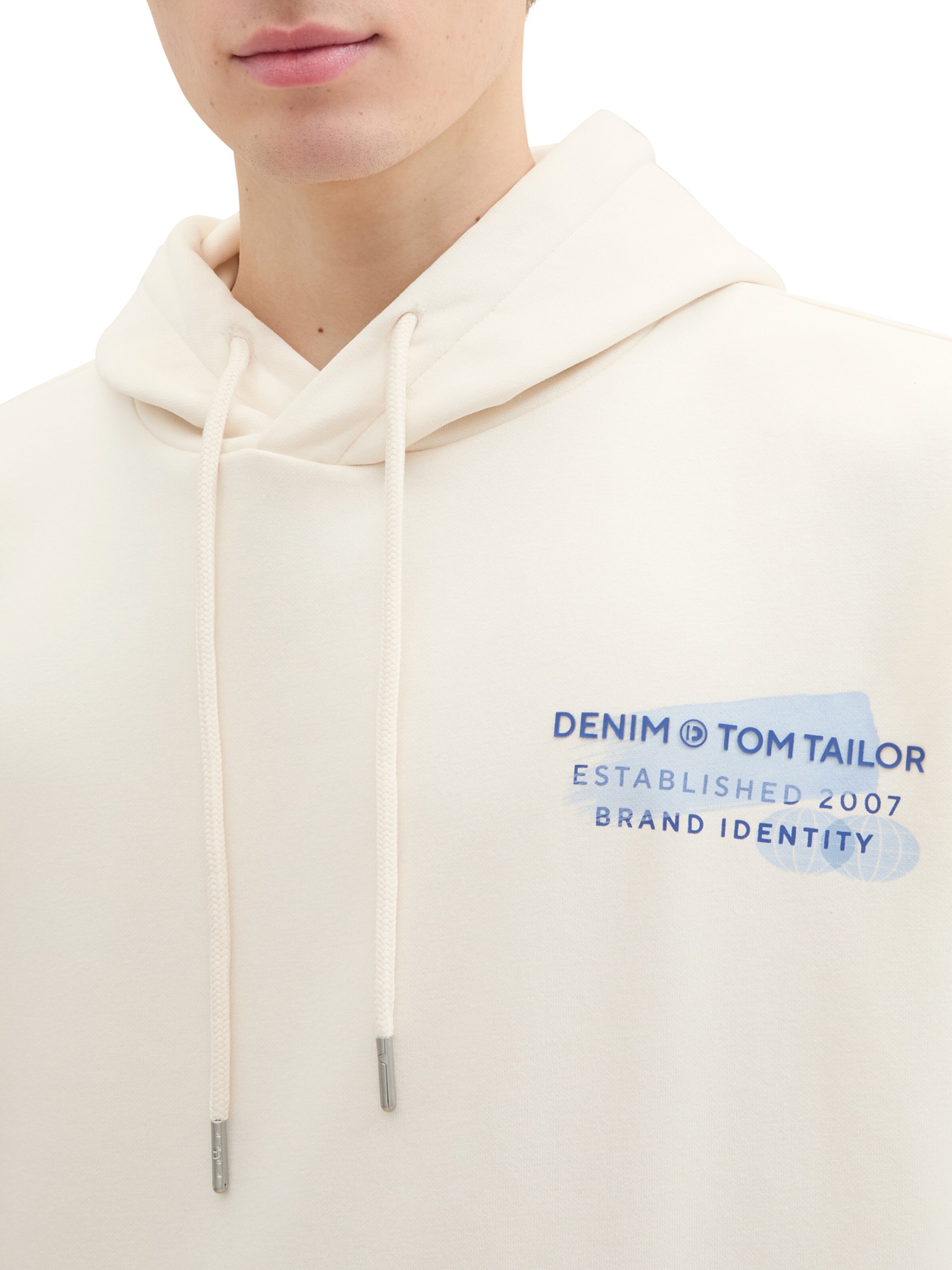 TOM TAILOR DENIM Sweatshirt in Wit