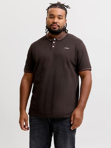 Jack & Jones Plus Shirt in Bruin: voorkant