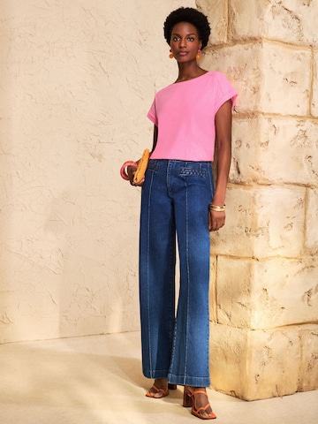 T-shirt love & roses en rose