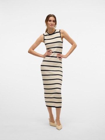 VERO MODA Knit dress 'VMWANDA' in Beige: front