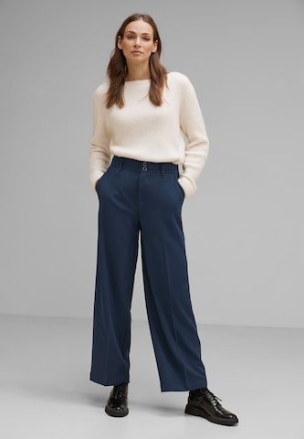 STREET ONE Regular Trousers with creases in Blue