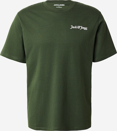 JACK & JONES T-Krekls 'JJYUKI', krāsa - tumši zaļš / balts, Preces skats