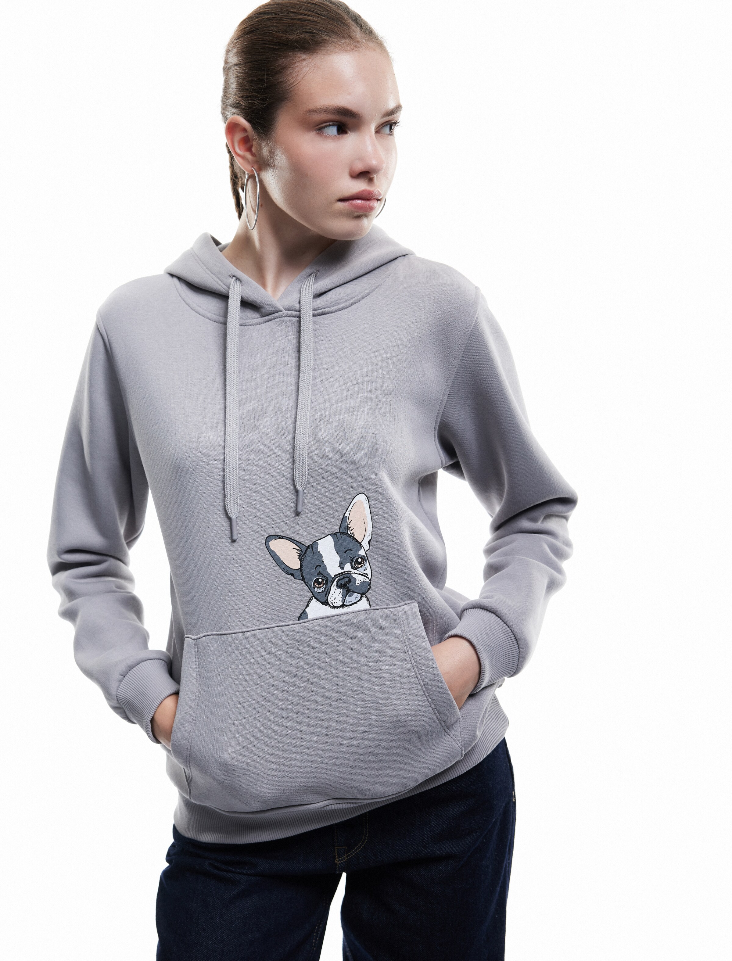 Koton Sweatshirt in Grau: Vorderseite
