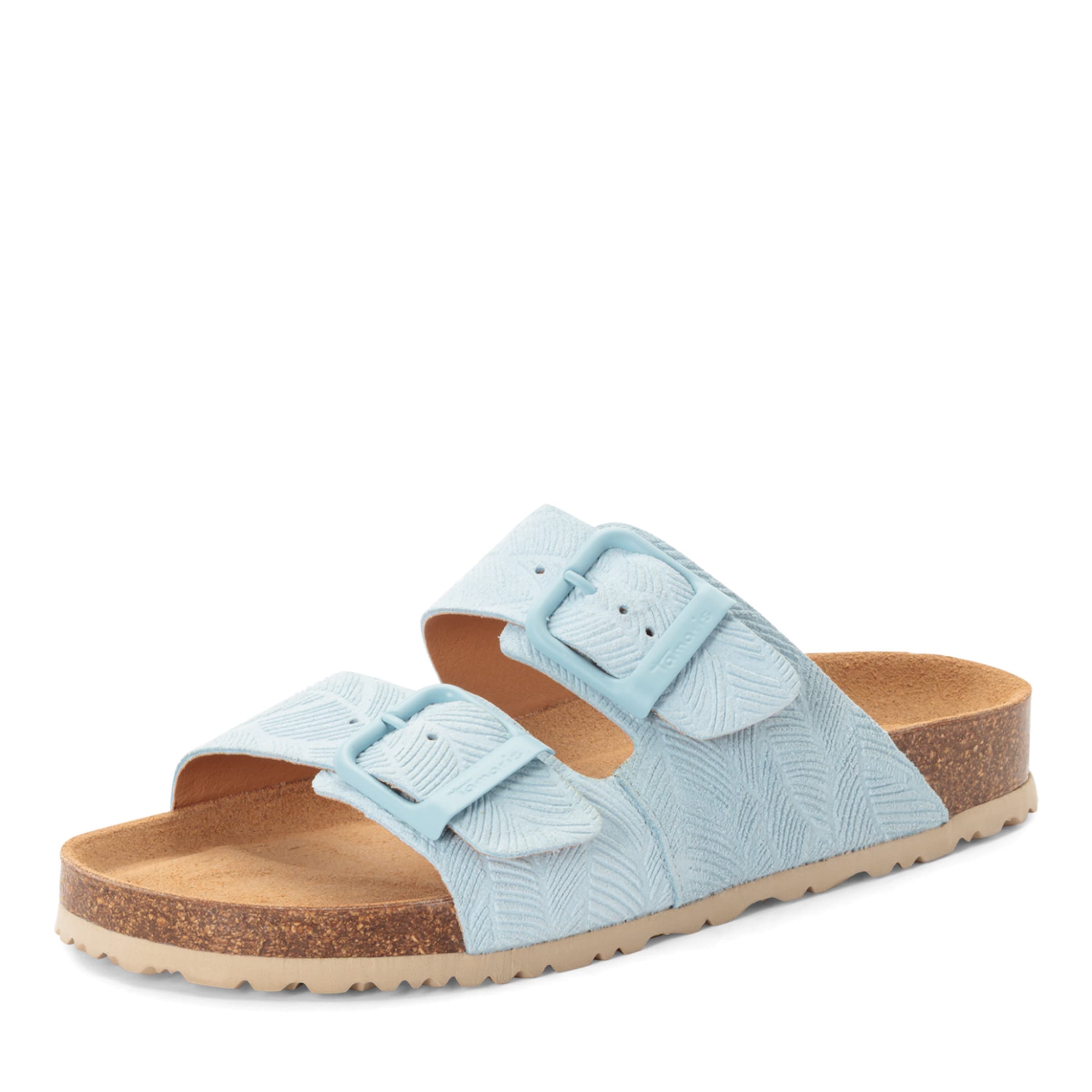 Tamaris T-Bar Sandals in Blue: front