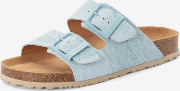 Tamaris T-Bar Sandals in Blue: front