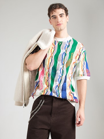 Pull-over Carlo Colucci en blanc : devant