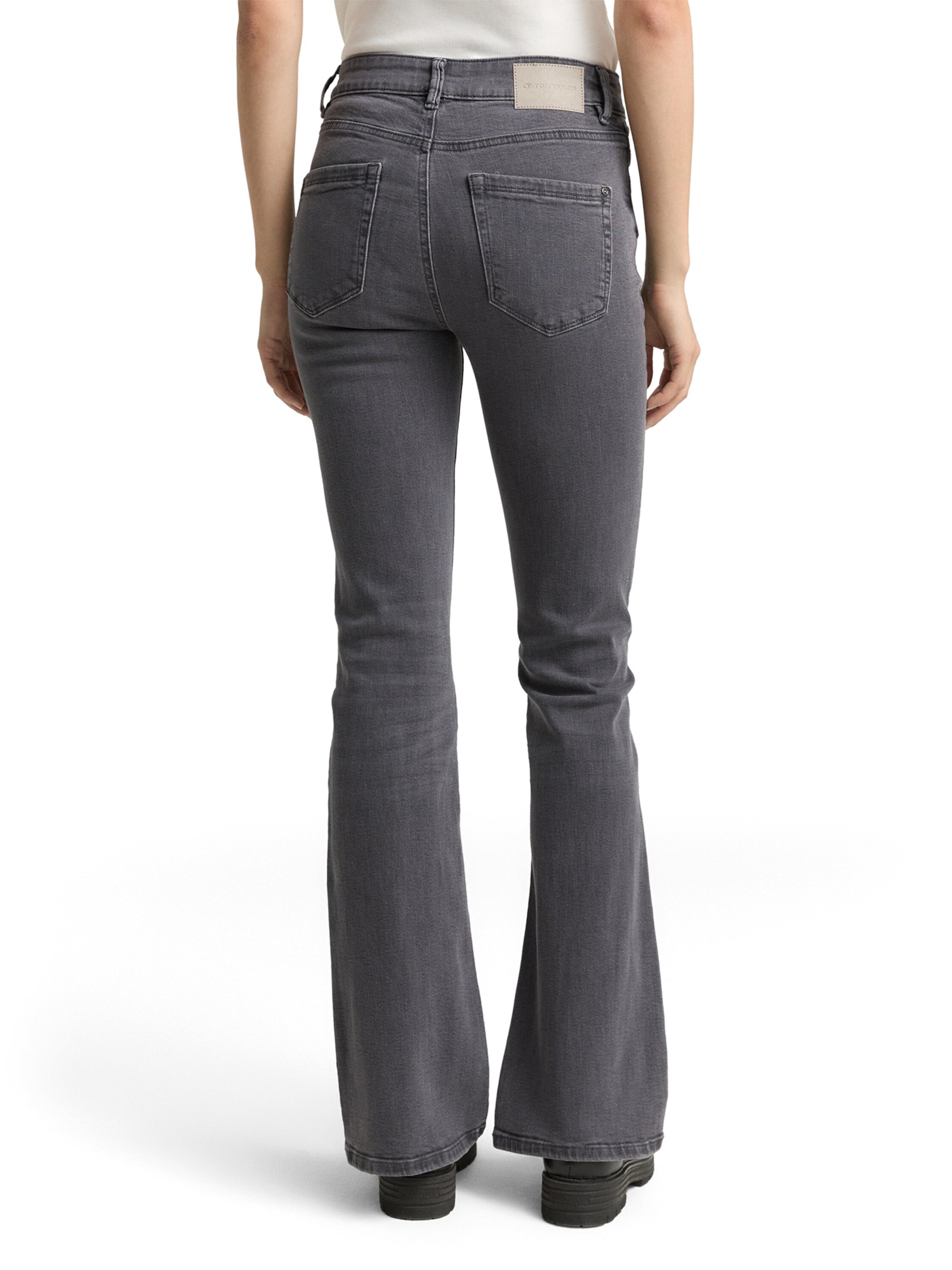 TOM TAILOR Flared Jeans 'Stella' in Grey