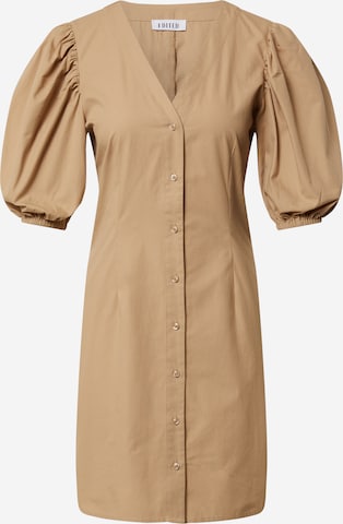 EDITED Shirt dress 'Mary' in Beige: front