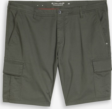 TOM TAILOR Men + Regular Cargo trousers in Green: front