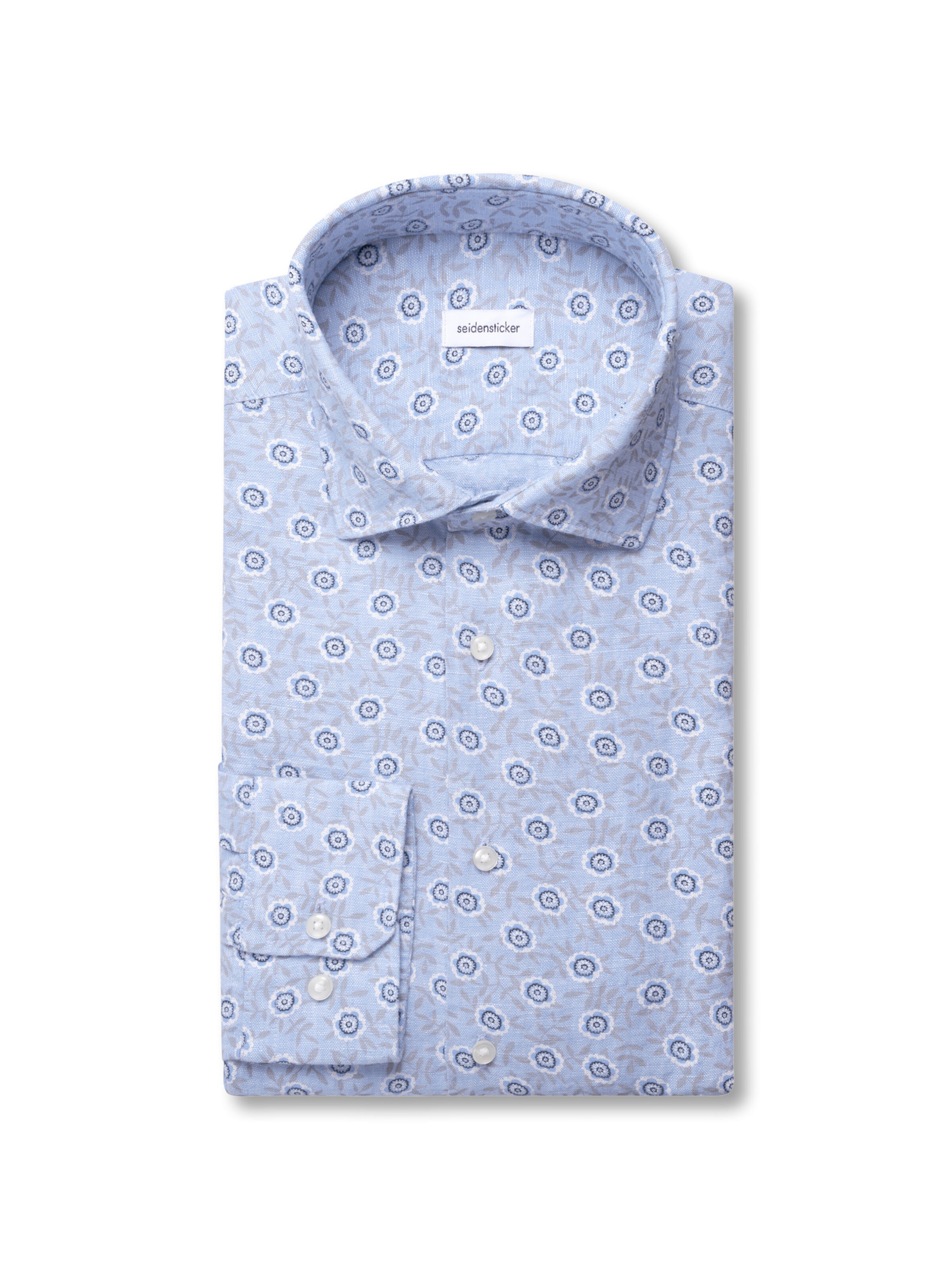 SEIDENSTICKER Slim fit Button Up Shirt in Blue