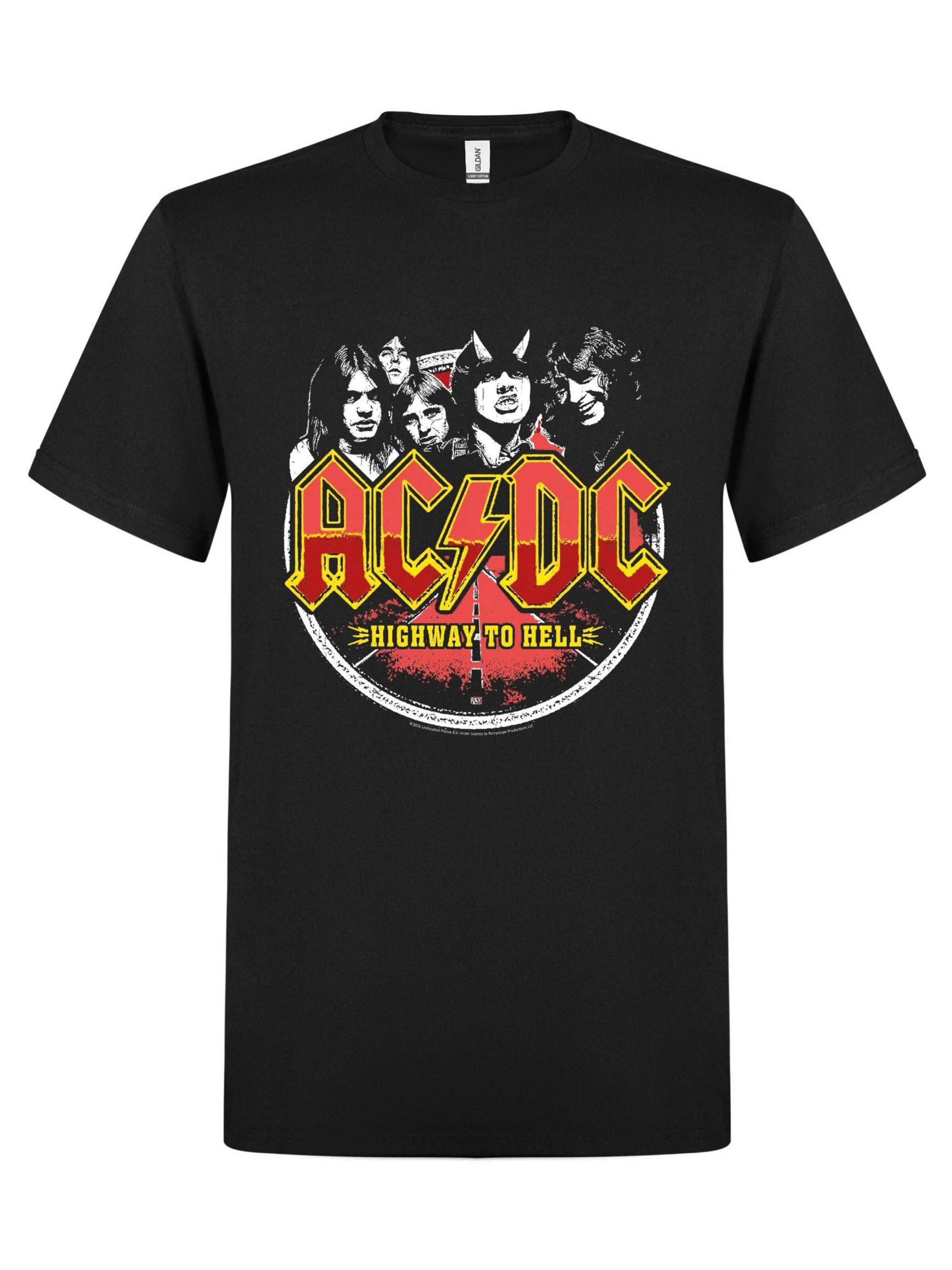 AC/DC Shirt 'Highway To Hell' in Black: front