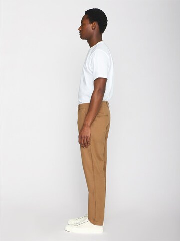 KnowledgeCotton Apparel Regular Chinohose 'Chuck' in Beige