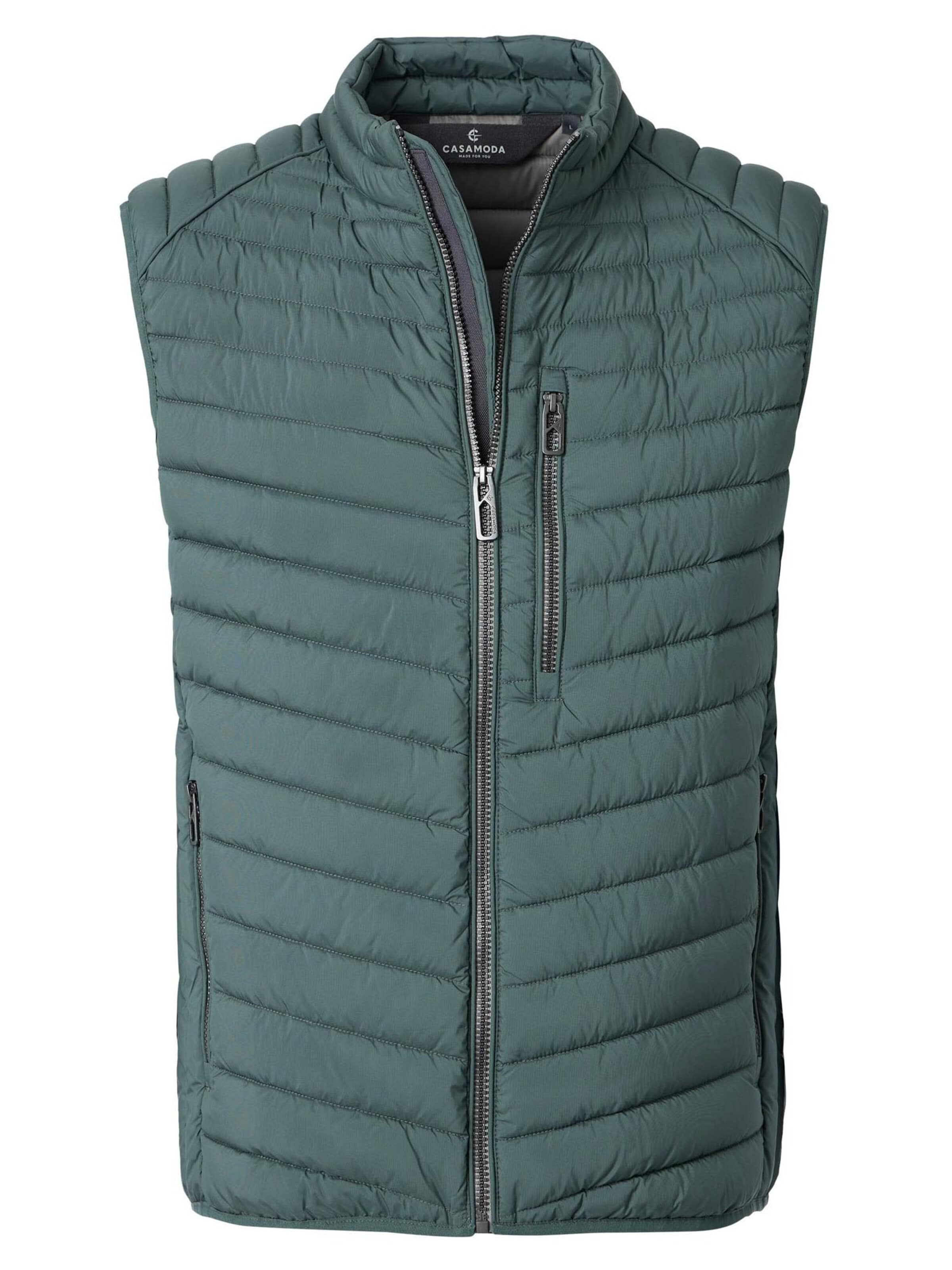 CASAMODA Bodywarmer 'Basic' in Groen: voorkant