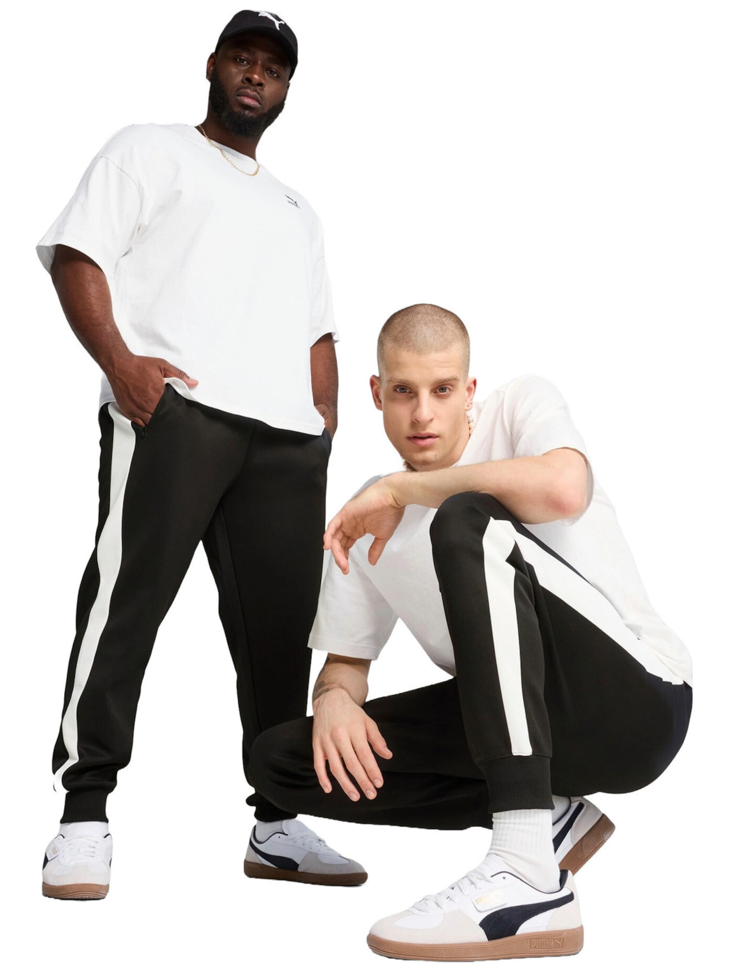 regular Pantaloni sportivi 'T7 Always On' di PUMA in nero: frontale