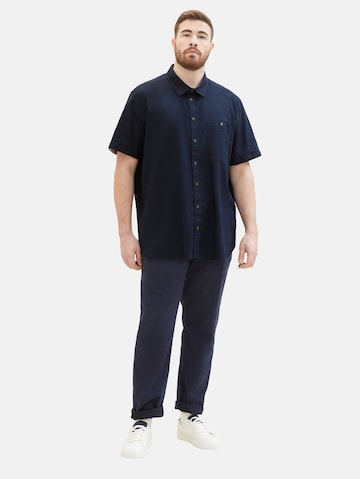 TOM TAILOR Men + Comfort fit Button Up Shirt in Blue