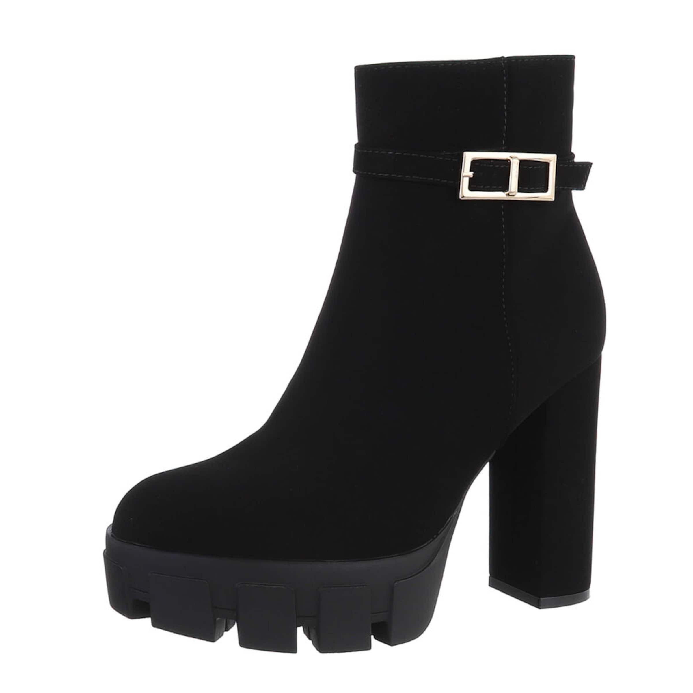 Ital-Design Ankle Boots in Black: front