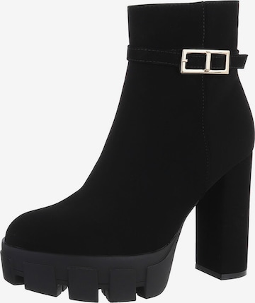 Ital-Design Ankle Boots in Black: front