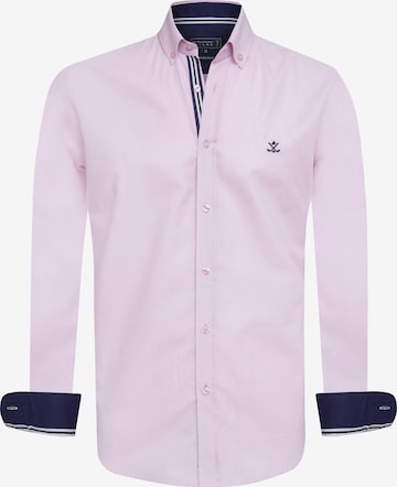 Sir Raymond Tailor Regular fit Button Up Shirt 'Tunusia' in Pink: front