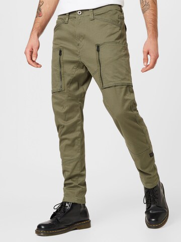 G-Star RAW Tapered Cargobroek in Groen: voorkant