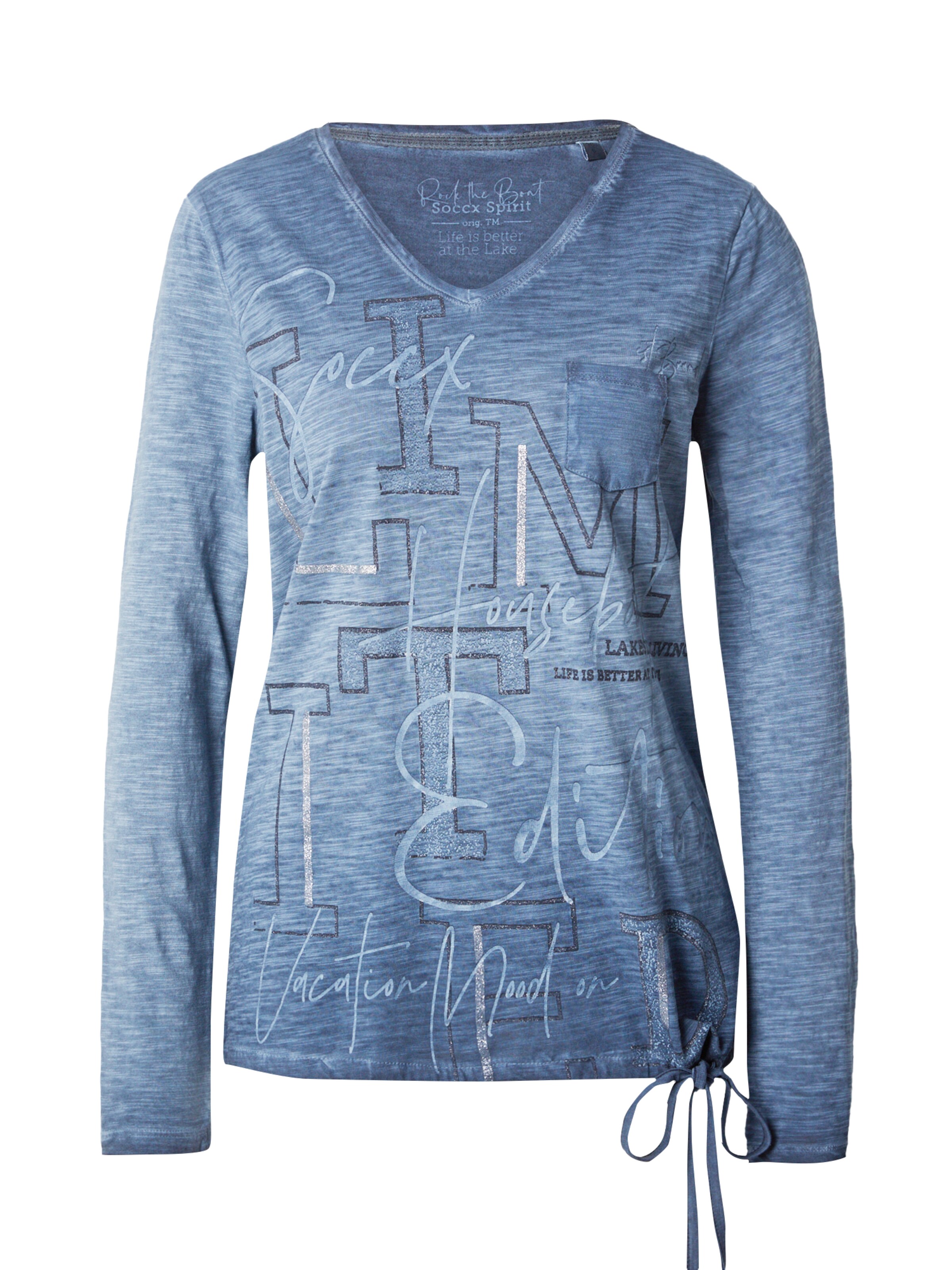 Soccx Shirt 'Rock the Boat' in Blauw: voorkant