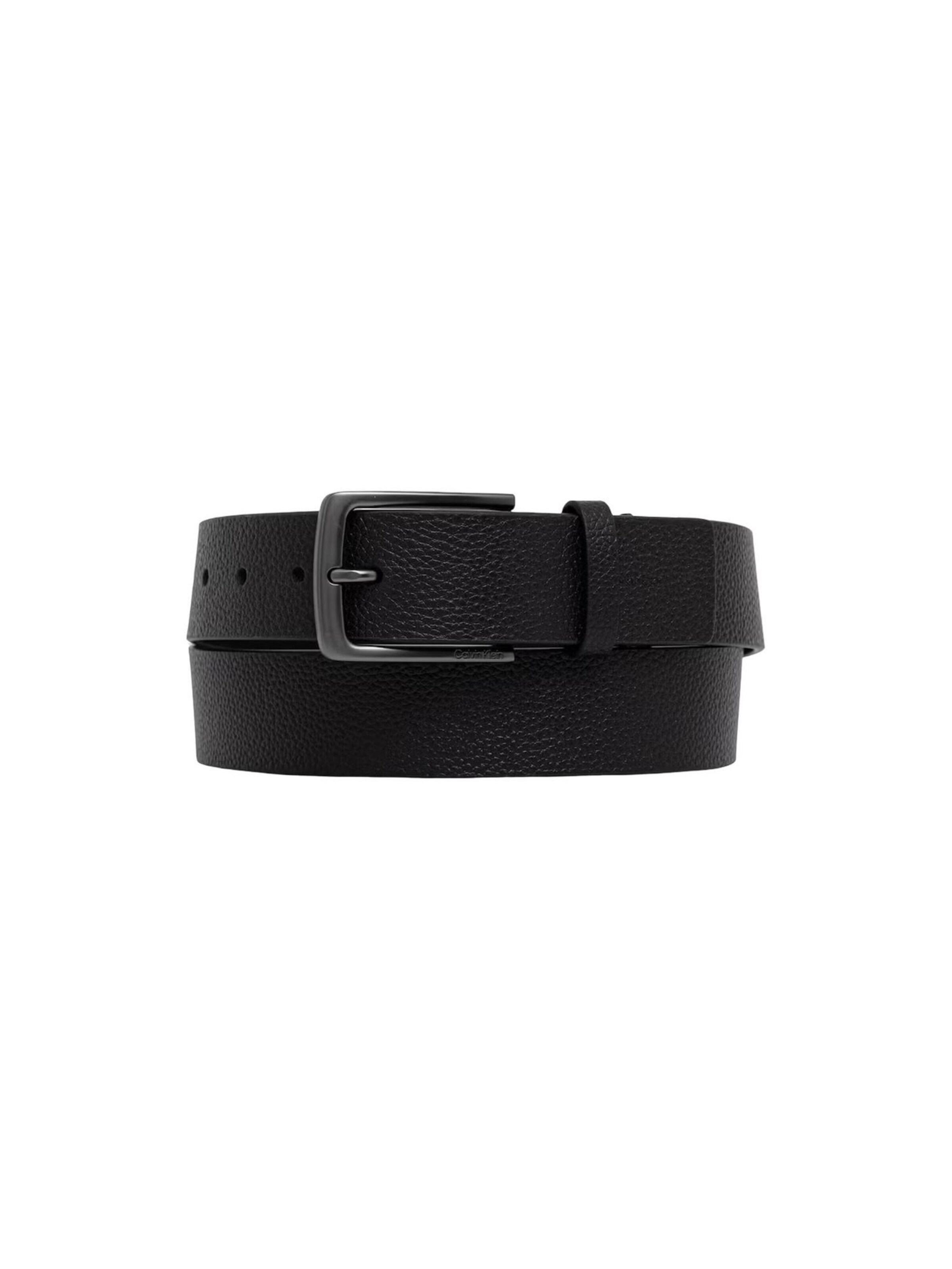 Cintura 'CASUAL PIN BUCKLE PEBBLE 35MM LV04D7095G' di Calvin Klein in nero: frontale