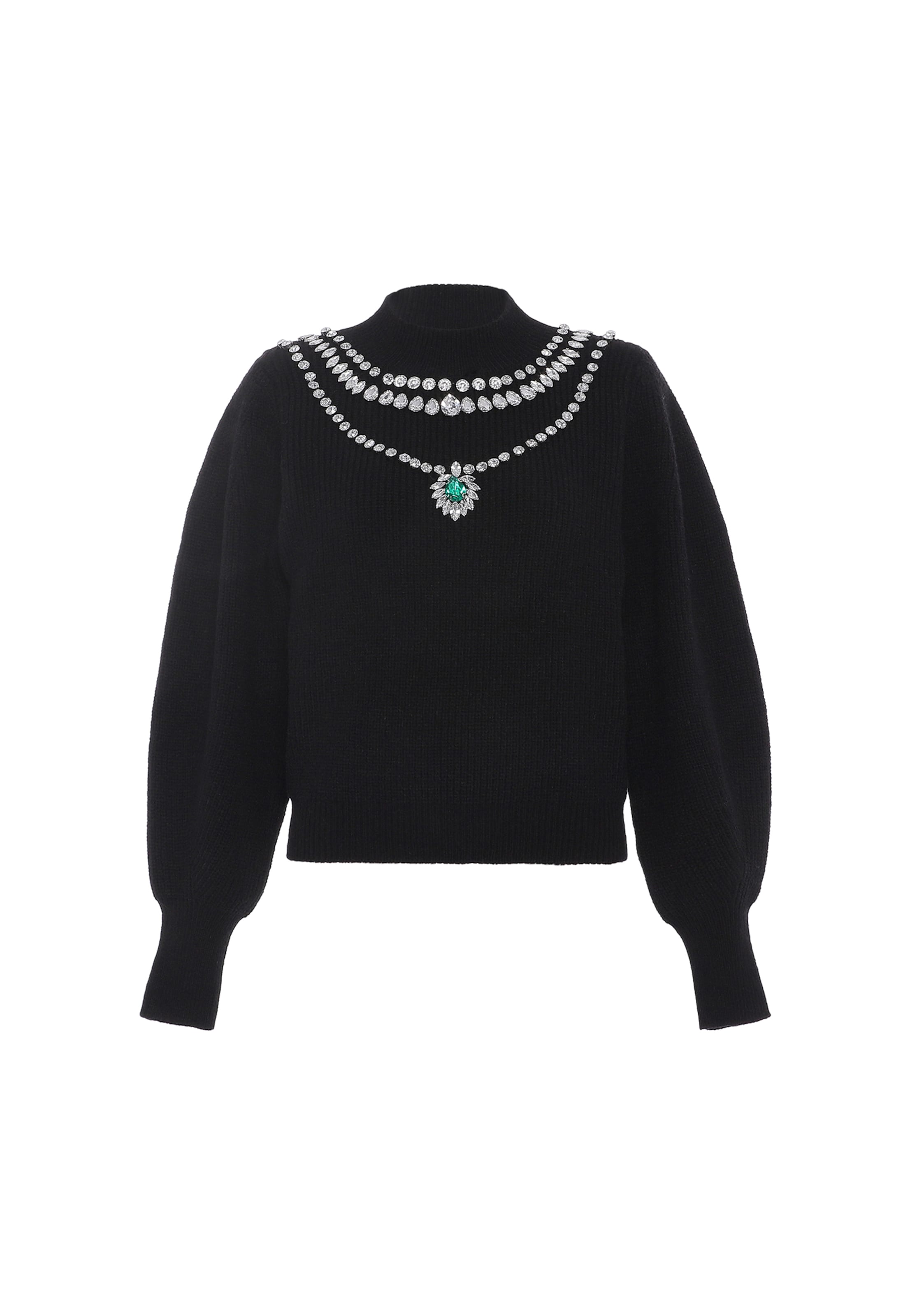 faina Trui in Zwart: voorkant