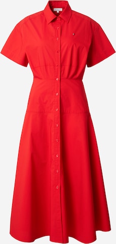 TOMMY HILFIGER - Vestidos camiseiros em vermelho: frente