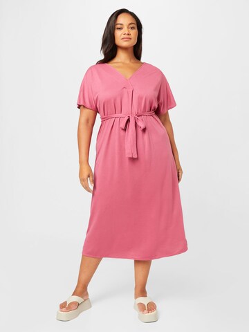 ONLY Carmakoma Φόρεμα 'SHEBA' σε ροζ: μπροστά