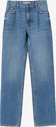 Bershka Regular Jeans in Blauw: voorkant