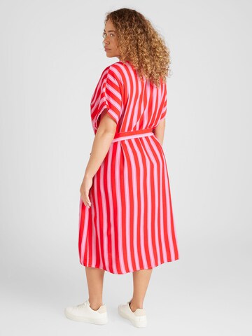 ONLY Carmakoma - Vestido camisero 'BILLIE LIFE' en rojo