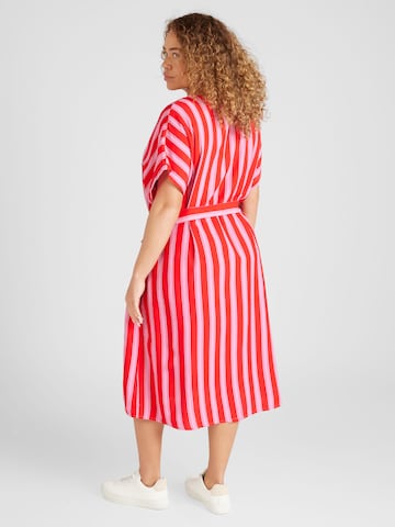 ONLY Carmakoma Shirt Dress 'BILLIE LIFE' in Red