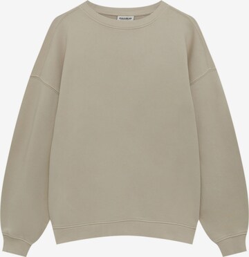 Pull&Bear Sweatshirt in Beige: front