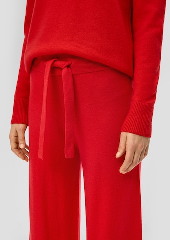 Wide Leg Pantalon s.Oliver en rouge