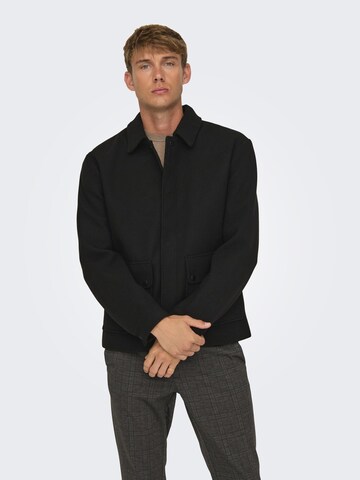 Only & Sons Between-Season Jacket 'CONNOR' in Black: front